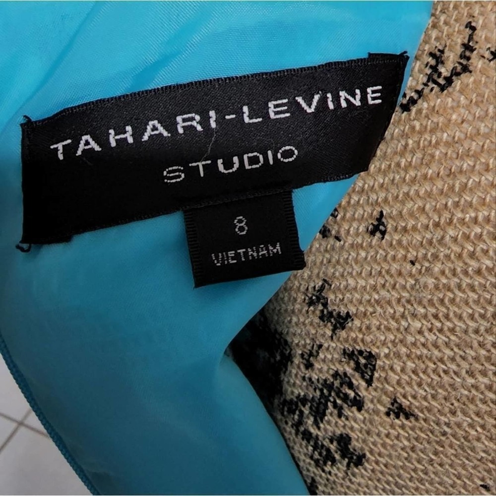 Tahari Levine studio 50s vibe teal classic iconic sheath dress size 8 new - Picture 7 of 8